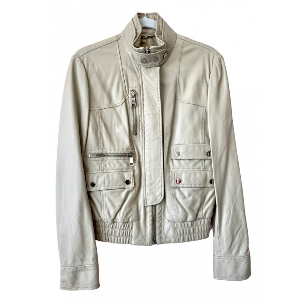 Dolce & Gabbana beige leather jacket! Size 46!
